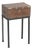 Vintage Anglo-Indian Teak and Brass Small Chest on Iron Legs/Side Table For Sale