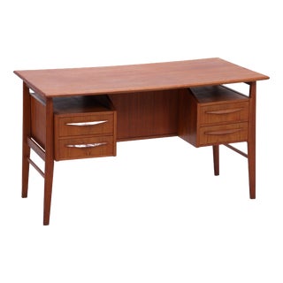 Vintage Teak Desk by Gunner Nielsen for Tibergaard, 1960s For Sale
