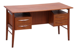 Vintage Teak Desk by Gunner Nielsen for Tibergaard, 1960s