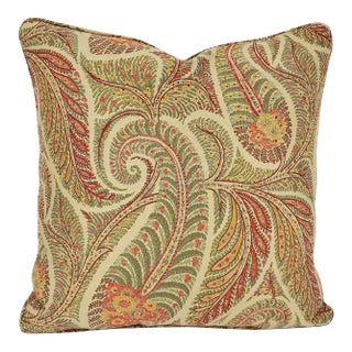 Clarence House Maharani in Cafe Au Lait With Self-Welt Pillow Cover For Sale