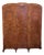 Antique Art Deco Burl Wood Armoire For Sale