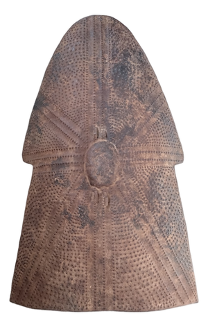 Embossed Metal Glagwa Shield, Cameroon, 1970s