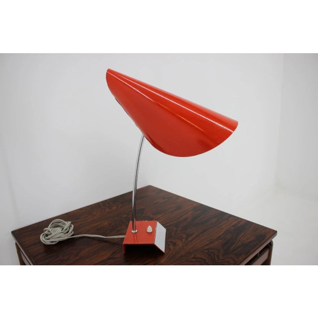 Mid-Century Red Table Lamp by Josef Hurka for Napako, 1950s For Sale - Image 11 of 11