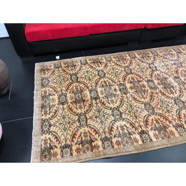 Textile Vintage Floral Design Anatolian Turkish Handmade Rug For Sale - Image 7 of 11