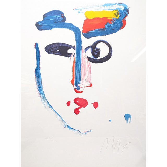 1970s "Visage" Limited Edition Neo-Expressionist Serigraph by Peter Max - 1977 #126/300 For Sale - Image 5 of 5