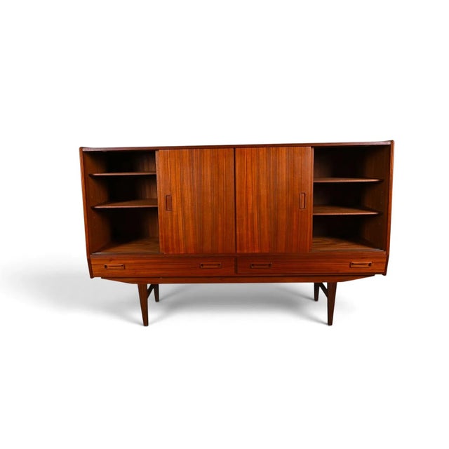 1970s Westergaards Møbelfabrik Danish Teak Highboard For Sale - Image 6 of 15