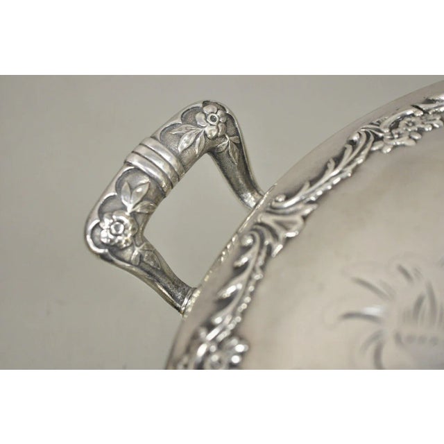 Early 20th Century Reed & Barton Victorian Silver Plated Round Lidded Twin Handle Serving Dish For Sale - Image 5 of 13