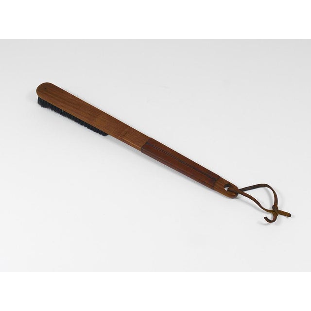 Midcentury Walnut and Leather Clothes Brush by Carl Auböck, 1950s For Sale - Image 9 of 18