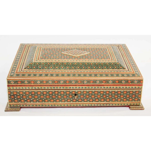 Islamic VIntage Persian Khatam Pen Holder For Sale - Image 3 of 12