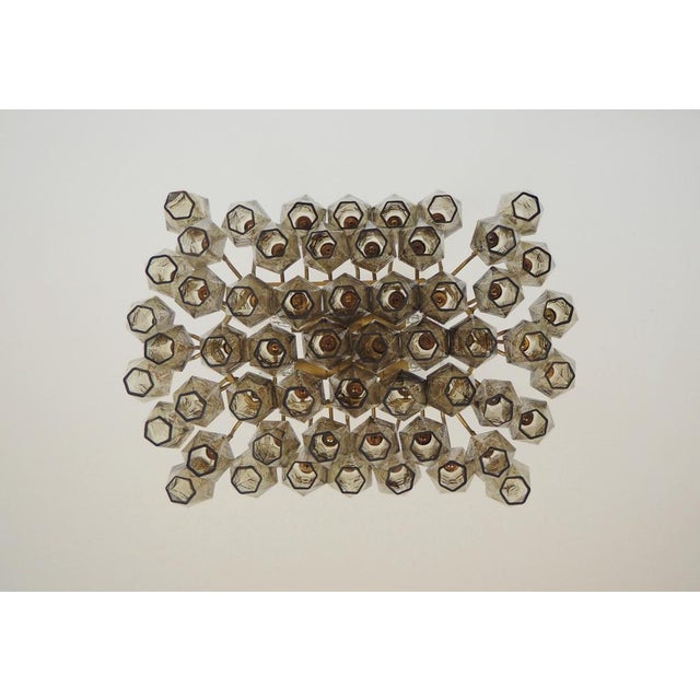 Murano Poliedri Chandelier in Smoked Glasses by Carlo Scarpa, 1990 For Sale - Image 9 of 16