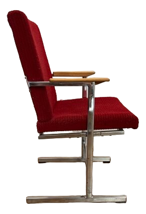 Vintage Chair in Red and Chrome