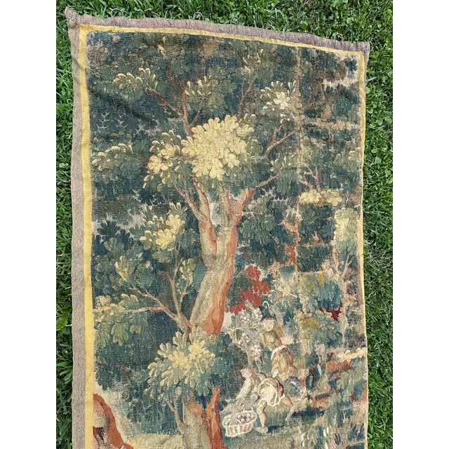 Very Large 19th Century Antique French Verdure Tapestry For Sale - Image 15 of 15