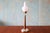 1960s Vintage Gerald Thurston for Lightolier Scandia Brass Milk Glass Table Lamp For Sale - Image 5 of 11