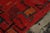 1960s 1960s Vintage Mid-Century Modern Rug in Red and Black, Distressed Deco Pattern For Sale - Image 5 of 8