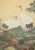"Cranes and the Big Pine Tree", Showa Era Japanese Silk Scroll Painting For Sale - Image 4 of 17