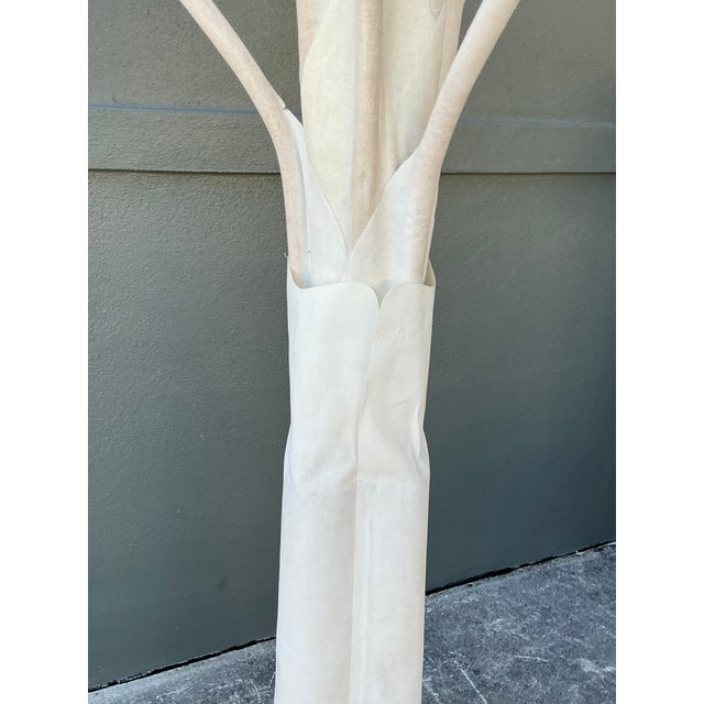 Wood Vintage Monumental Cut Canvas Palm Tree For Sale - Image 7 of 12