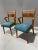 This pair of upholstered armchairs was produced by Jitona in Czechoslovakia during the 1970s. The chairs have a bent...