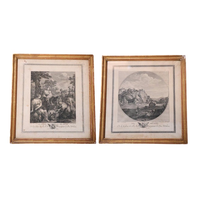 17th Century French Landscape Engraving (Set of 2) For Sale