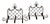 Royal Lily Wrought Iron Grids, Set of 2 For Sale