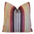 French Provincial Colorful French Striped Velvet Feather/Down Pillow For Sale - Image 3 of 9