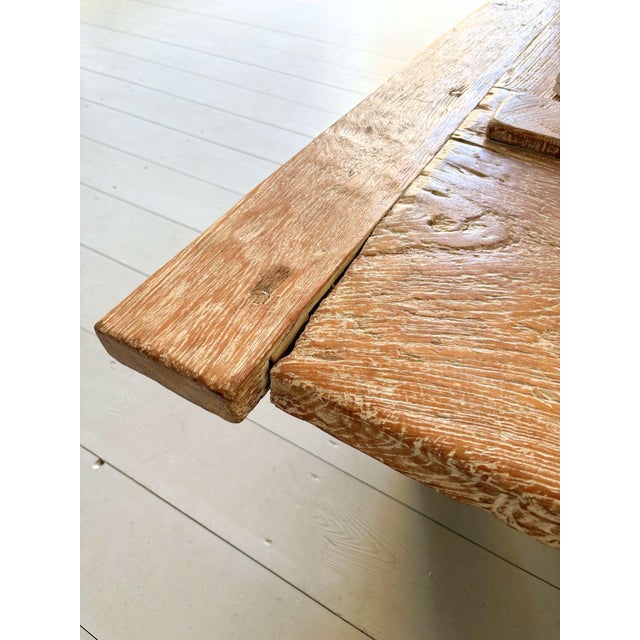 Large 19th Century Weavers Coffee Table in Lime Wash Teak, Indonesia For Sale - Image 12 of 15