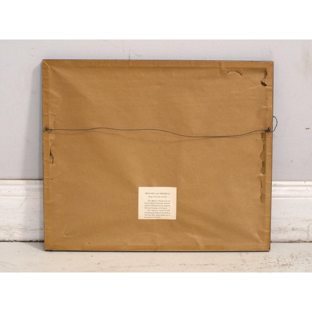 Sculpture Materials Vintage Colored Engraving of British Tall Ships 19th Century For Sale - Image 7 of 8