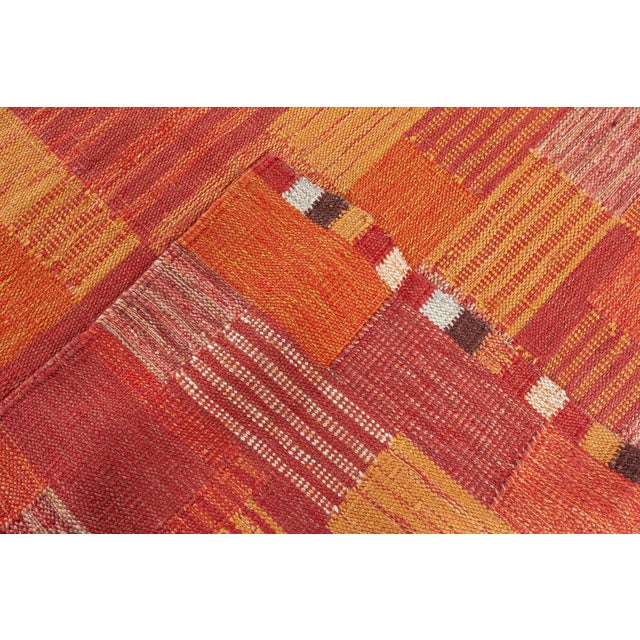 Vibrant Modern Swedish Flat Weave Wool Rug by Doris Leslie Blau For Sale In New York - Image 6 of 6