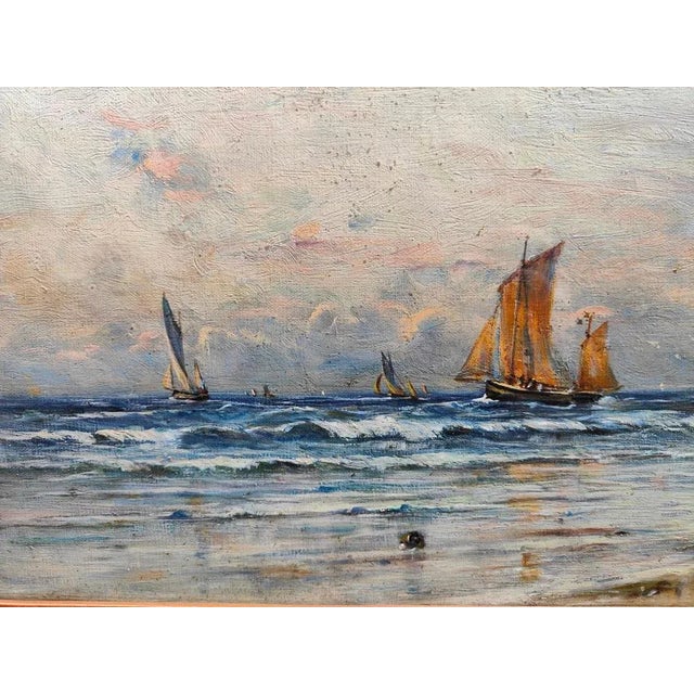 Joseph Henderson, Nautical Scene, 1860, Oil on Canvas For Sale - Image 10 of 12