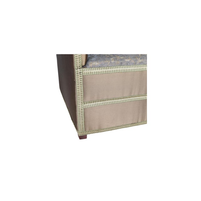 Late 20th Century Jacobean Style Knole Sofa With Custom Chenille and Silk Upholstery For Sale In New York - Image 6 of 12