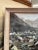 Vintage Framed Original Tinted Photograph of Mountain Side Cityscape. For Sale - Image 4 of 8