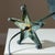 Vintage Verdigris Copper Alloy Brutalist Star Table Lamp For Sale - Image 14 of 14