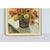 A mid-20th century oil on canvas floral still life painting from England, in vintage frame of similar age and condition....