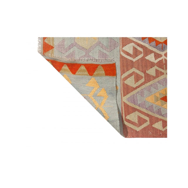 Vintage Decorative Turkish Kilim Runner - 3`10" X 12`0" For Sale In Los Angeles - Image 6 of 6