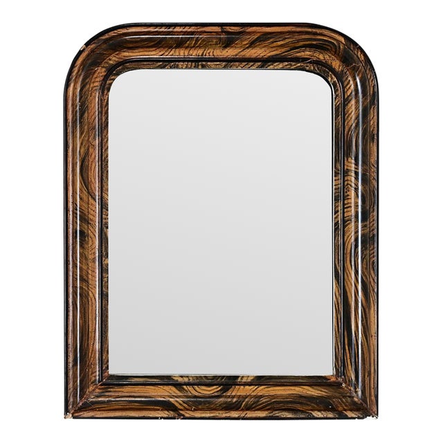 French 19th Century Faux Bois Louis Philippe Mirror For Sale