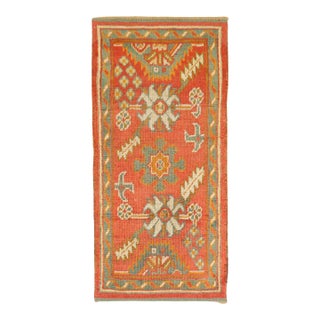 Orange Antique Oushak Throw Rug - 2' x 4'1" For Sale