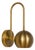 Modern Bronze Brass Wall Sconce, Handmade Curved Arm Wall Light, Mid Century Globe Sconce, Bathroom Vanity Lamp, Bedroom Brass Wall Fixture For Sale