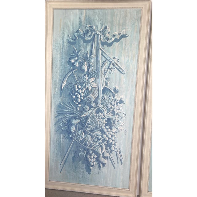 French Italian Hand Painted Pastoral Panels, by Duane Perrigo, Pair For Sale - Image 3 of 12