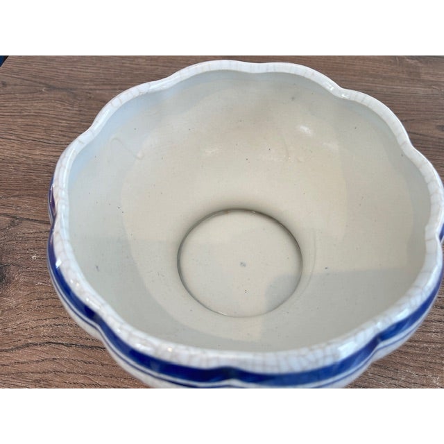 Chinese-Style Blue and White Porcelain Bowl For Sale In New York - Image 6 of 10