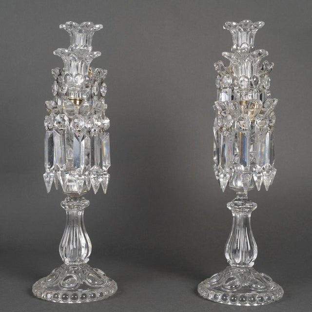 Silver Napoleon III Style Crystal Candelabras from Baccarat, Set of 2 For Sale - Image 8 of 12