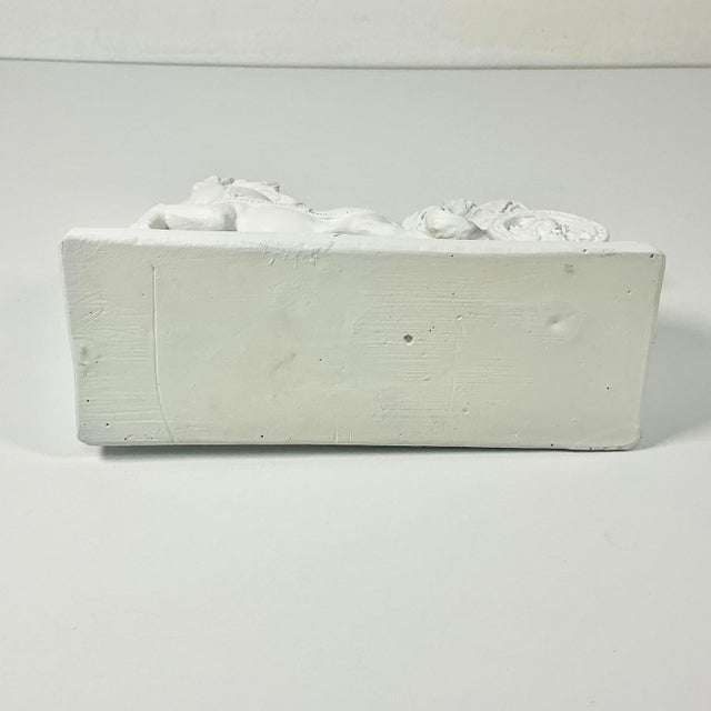 1970s Vintage Roman Empire Hellenistic Charioteer and Two Horse Chariot Plaster Sculpture. For Sale - Image 12 of 13