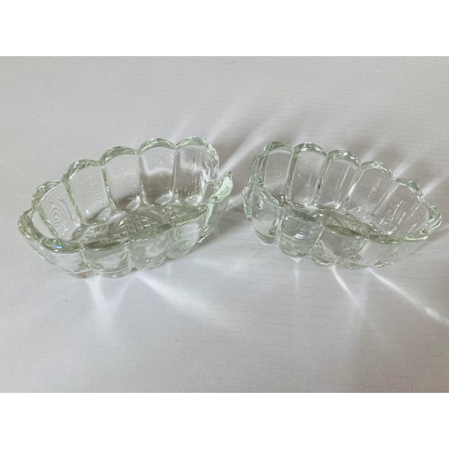 Mid-Century Modern Midcentury Princess House Clear Glass Spoons, Forks Holders S/2 For Sale - Image 3 of 5