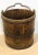 A beautiful example of antique wooden and wrought iron water, grain bucket. Stunning patina with iron handles and triple...