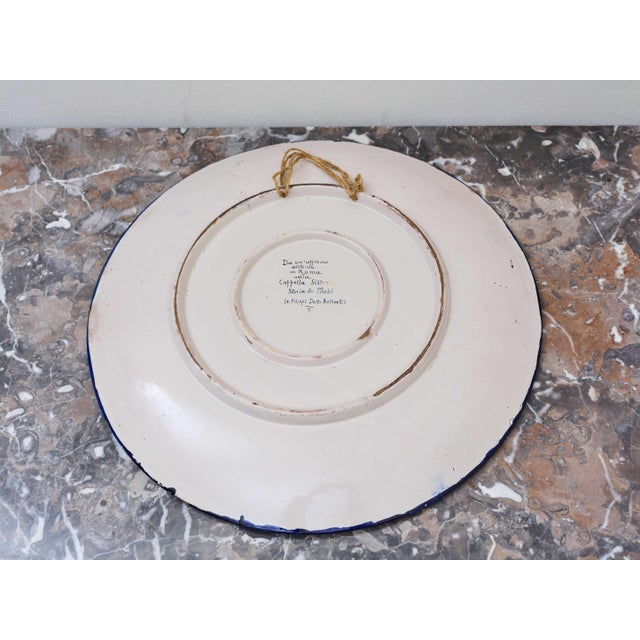 Large Italian Platter with Portrait After Botticelli For Sale - Image 6 of 11