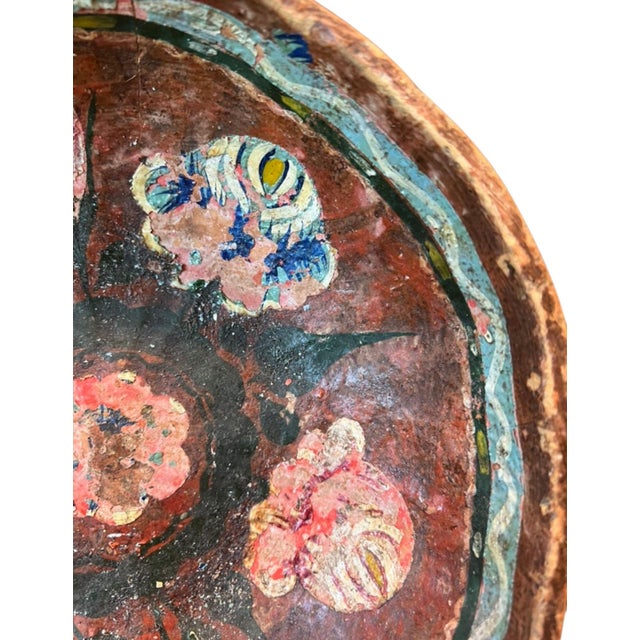 1990s Folk Art Hand-Painted Gourd Bowl For Sale In Los Angeles - Image 6 of 9