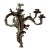 Vintage French Rococo, Revival Guilt Bronze Three – Arm Candle Wall Sconces – Pair For Sale