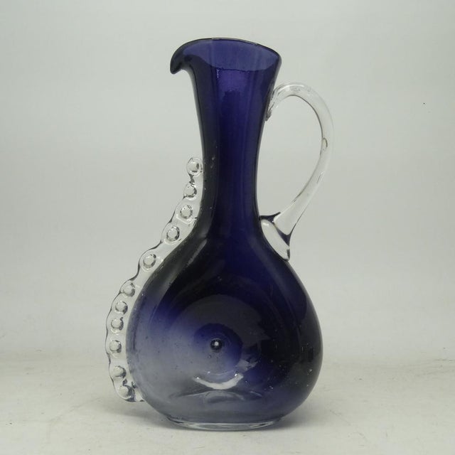 Glass Postmodern Jug by J. Górski for Tarnów Glassworks, Poland, 1970s For Sale - Image 7 of 18