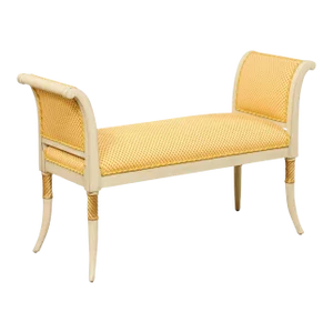 Vintage Italian Upholstered Window Bench