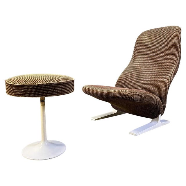 Set of Concorde F784 Chair and Ottoman by Pierre Paulin for Artifort, 1970s For Sale - Image 12 of 12