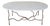 Oval Travertine Coffee Table With Hand-Forged Iron Base For Sale