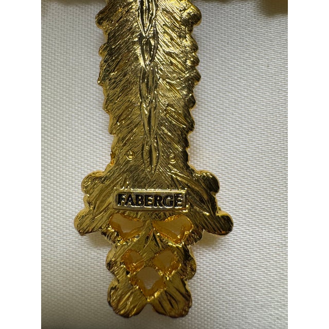Fabergé Jeweled Cross Pendant/Brooch With Original Velvet Presentation Box For Sale In Boston - Image 6 of 6
